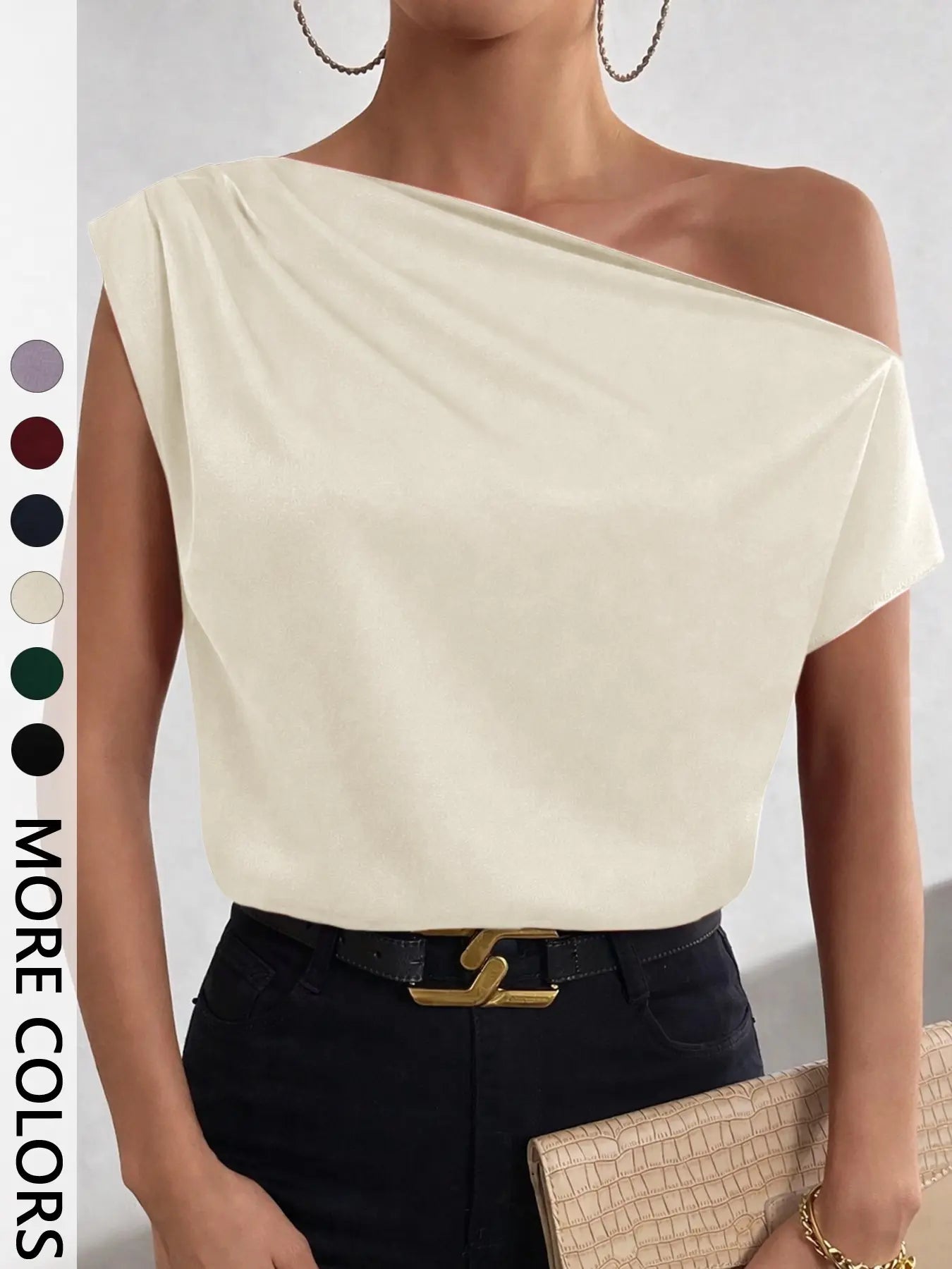Elevate Your Wardrobe with Our Chic Women's Asymmetrical One Shoulder Blouse - Perfect for All Seasons!