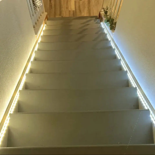 Illuminate Your Space with the Motion-Sensor LED Strip Light – Perfect for Under Cabinets, Bedrooms, Kitchens, and More (Batteries Not Included)