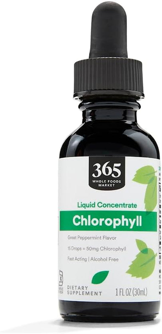, Liquid Concentrate Chlorophyll, Peppermint Flavor, 1 Fl Oz